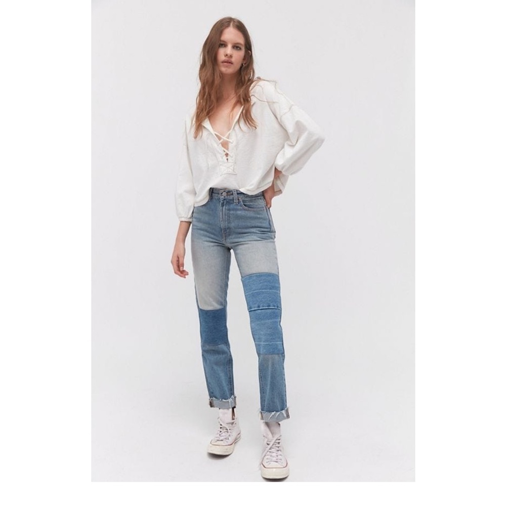 Bdg Slim Straight Patchwork Jeans - image 1